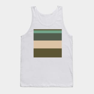 A great variation of Soldier Green, Dark Vanilla, Grey/Green, Oxley and Gunmetal stripes. Tank Top